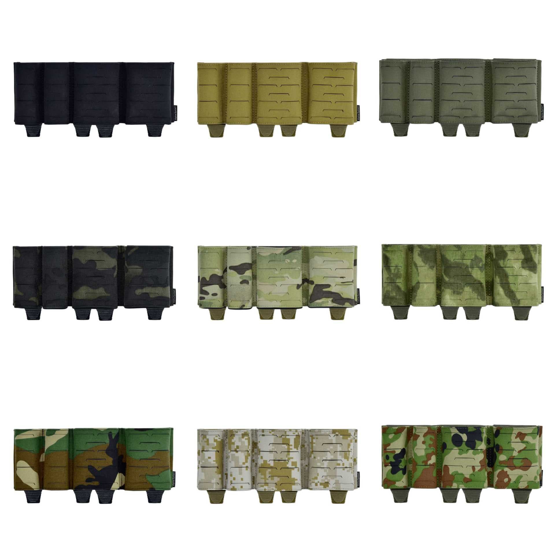 Two Plus Two Combination 556 and 9MM Strange Style Elastic K-Clip Fixed Mag Pouch Stationery Box Bag Laser Molle