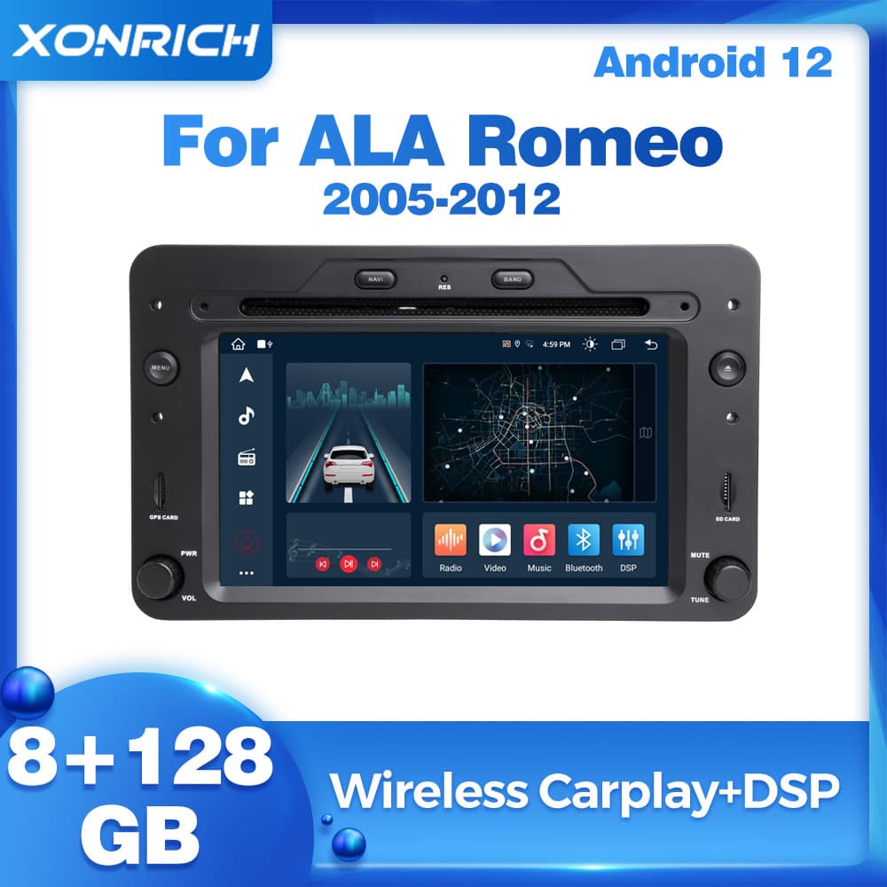7-inch Android 12 Car DVD Navigation for Alfa Romeo 159 Spider Brera