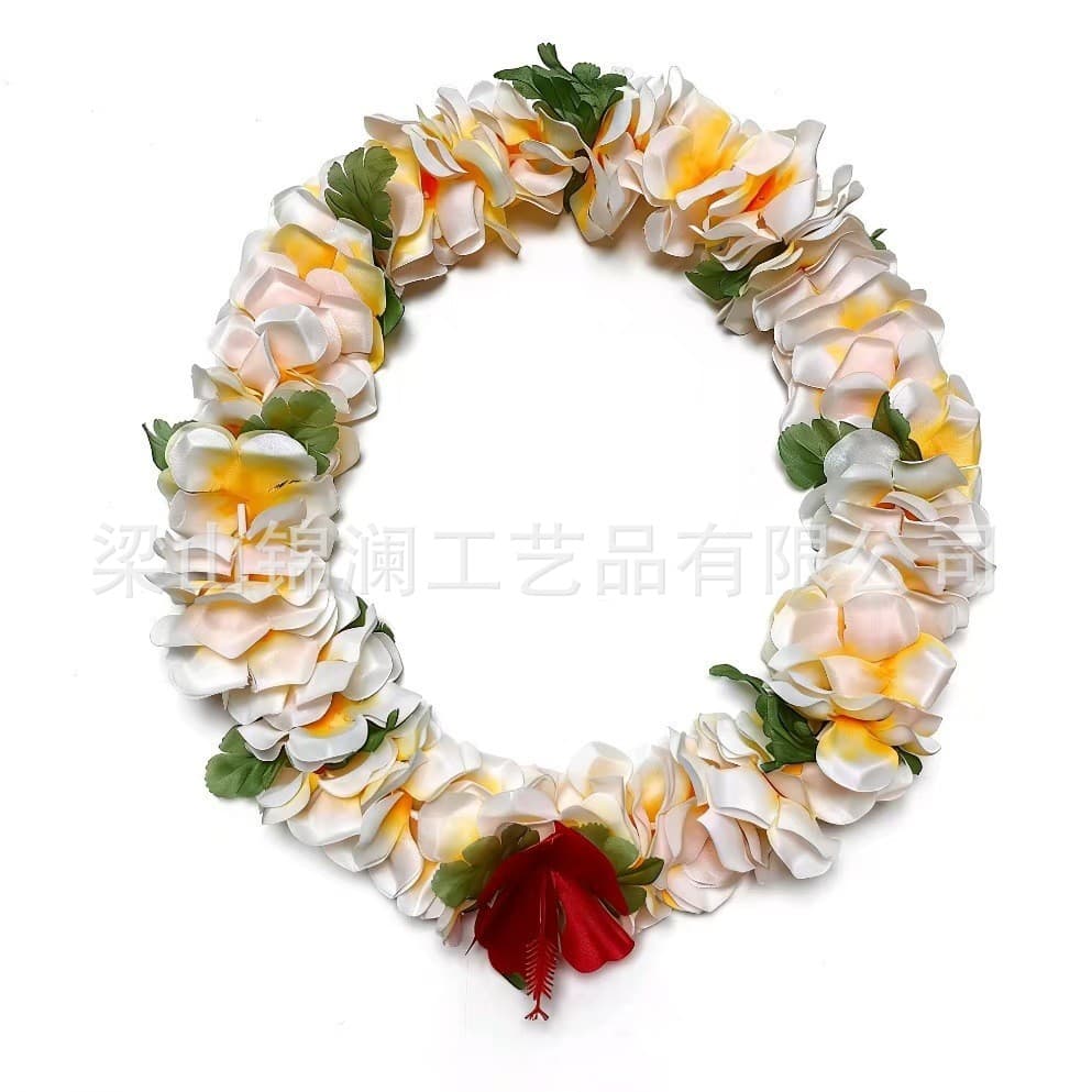 Encrypted and thickened Hawaiian style garland, simulated petal neck ring, party celebration awards welcome decorative flowers