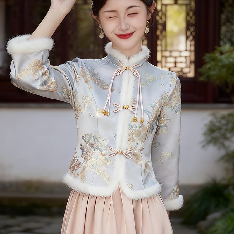 Champagne bridesmaid dress 2025 autumn and winter new style, new Chinese fleece-lined sister group dress, women's long sleeves, high-end niche.