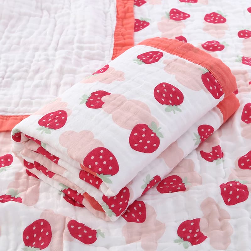 Six-Layer Cotton Muslin Baby Towel Blanket Children's Quilt Cover for Newborn Infants Soft Absorbent Home Goods Towels