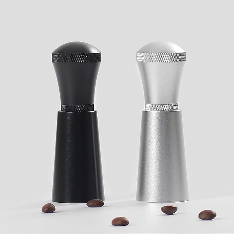 Coffee powder dispenser kit with stainless steel needle, including base, for espresso powder clumping, stirring, and loosening.