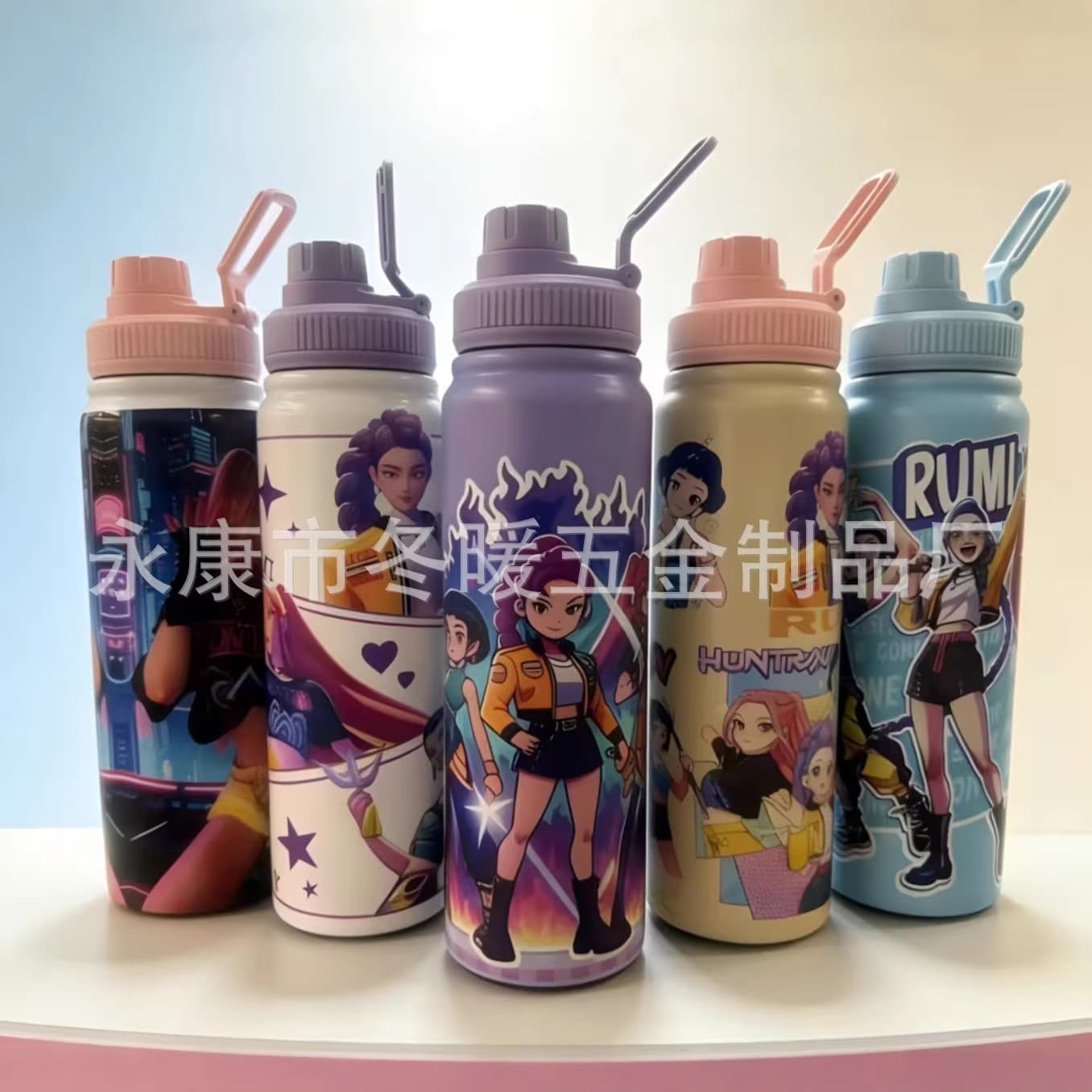 Witch Hunter Squad Space Bottle Insulated Cup Large Capacity Stainless Steel Handled Water Bottle Lightweight Portable High Appearance