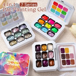 Nail Art Oil Painting Patting Gel New Nine-Grid Solid Painting Gel Relief Gel Painting Gel Nail Polish Palette