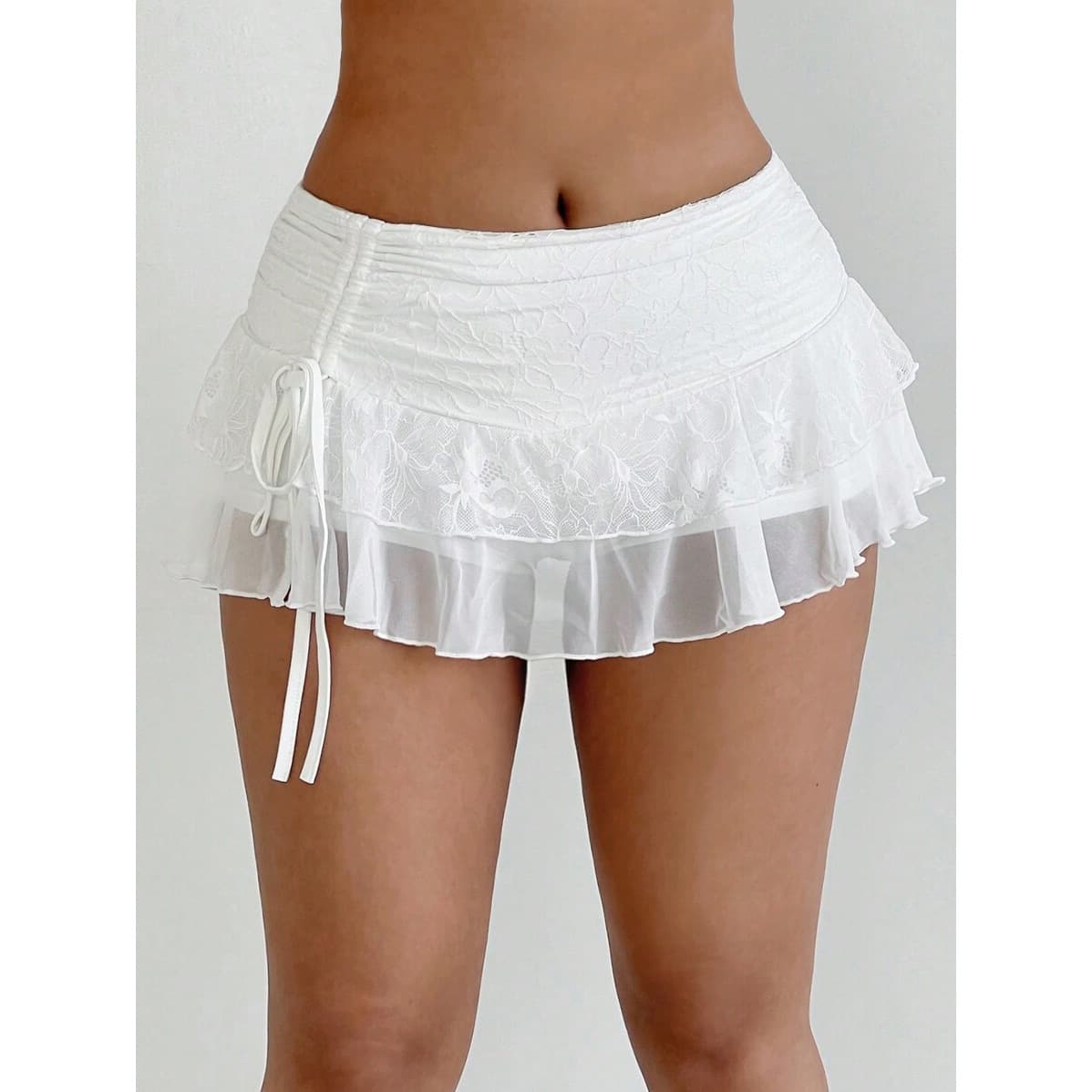 I 48962 Lace cake short skirt set