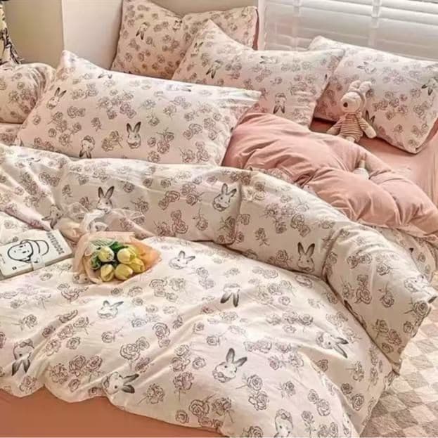 2025 Bedding 3-Piece Set Gift Aloe Cotton Quilt Cover Single Bed Dormitory 4-Piece Set 3-Piece Set
