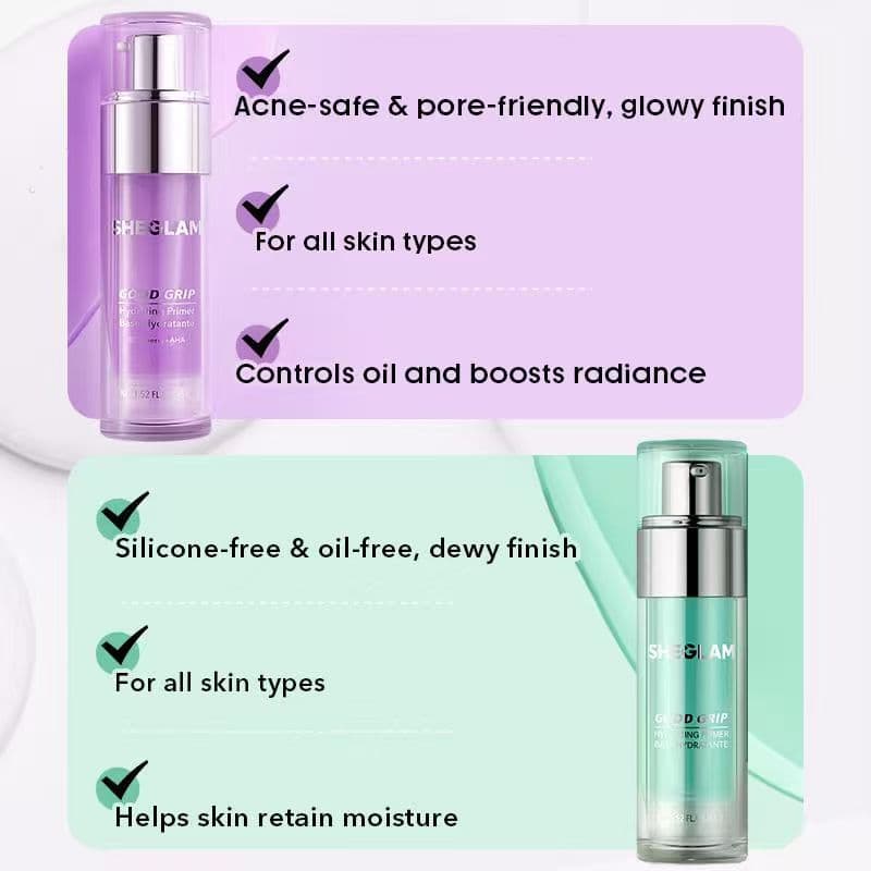 SHEGLAM Hydrating Primer Silicone-Free Gentle Base Long-Lasting Makeup Adhesion Cross-Border Bestseller Cosmetics Wholesale