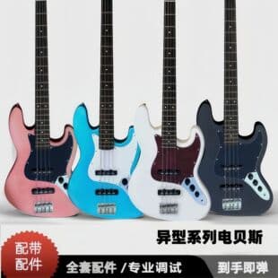 Factory Direct Electric Bass 4-String Electric Bass Guitar for Adults Beginners Entry-Level Performance Instrument