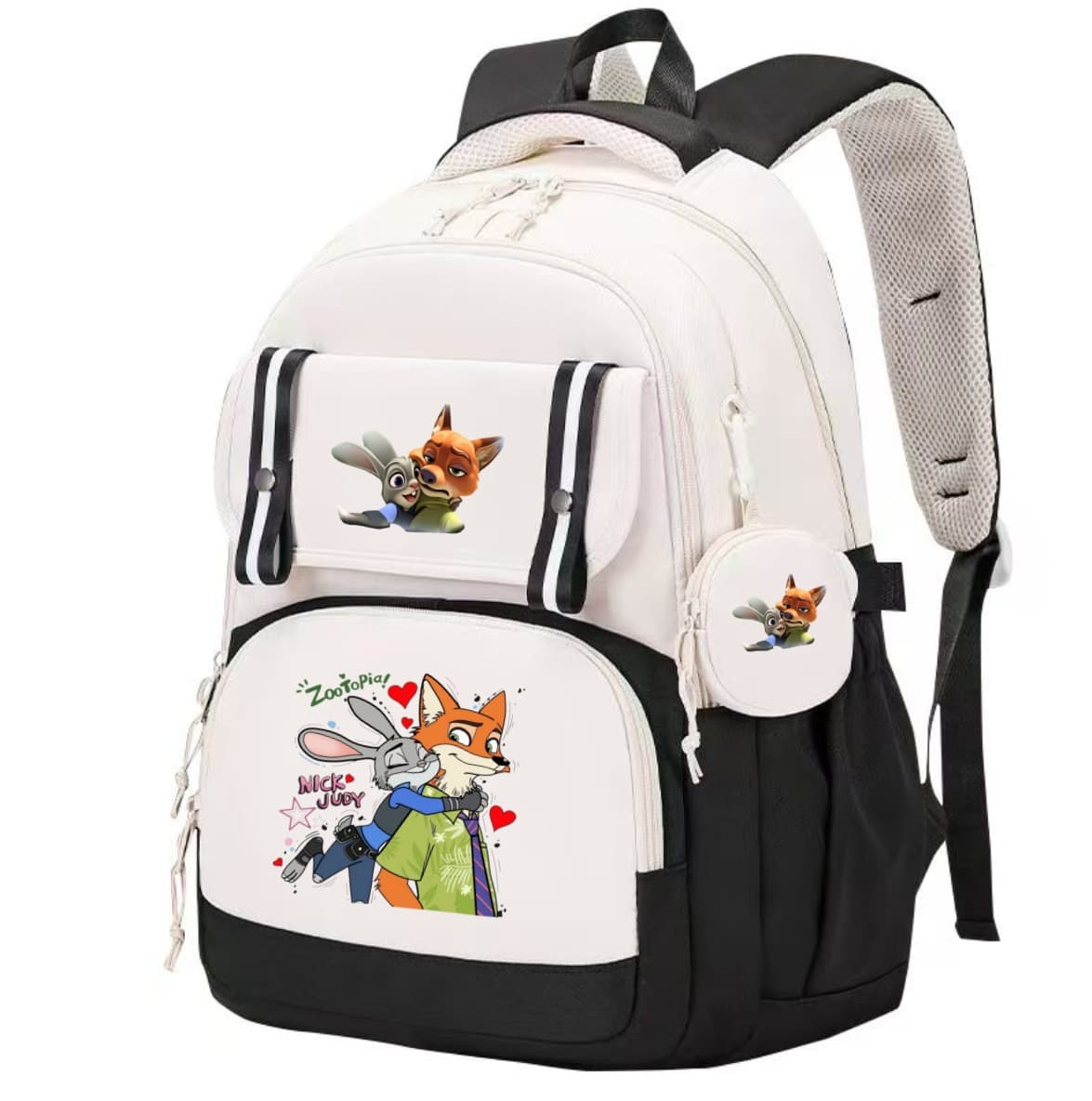 Zootopia 2 Backpack for Girls, Korean Style Campus Bookbag for Middle and High School Students