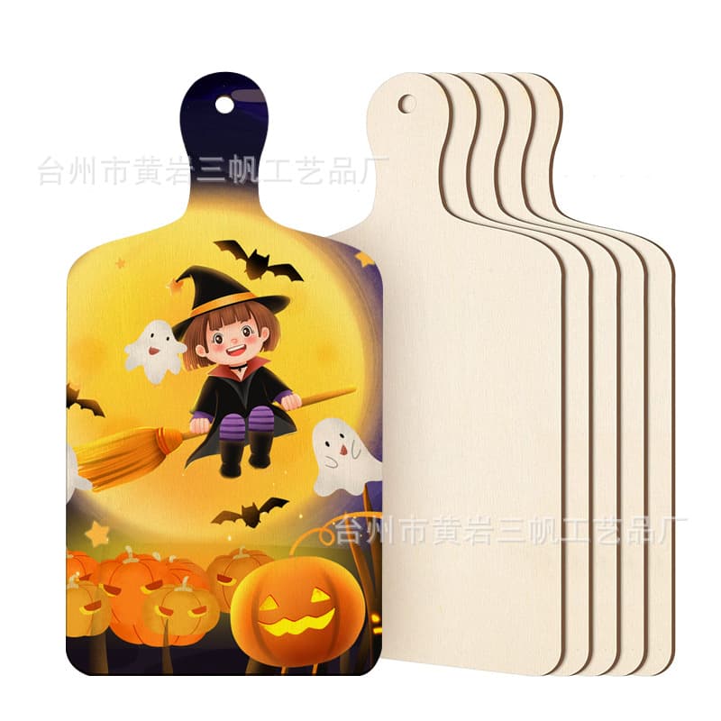 Wooden Cutting Board with Handle Wood Paddle Chopping Board Small Kitchen Serving Board Wooden Cooking DIY Home Vegetable Decor