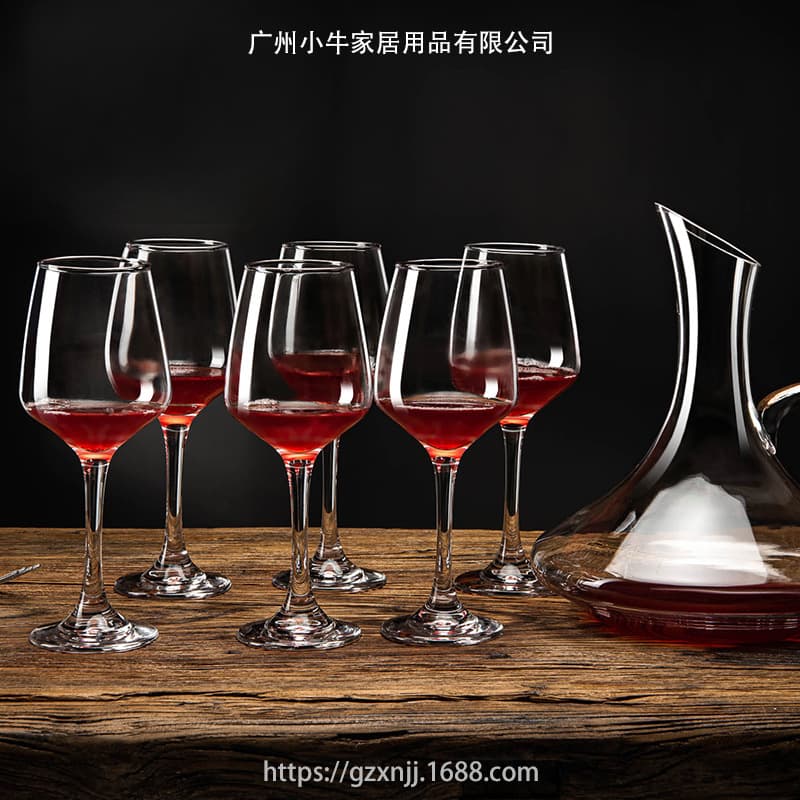 Ins Douyin red wine glass set European glass thickened goblet wine glass 7-piece set decanter drop shipping