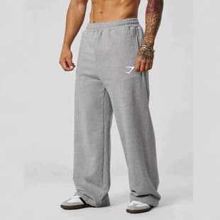 GYM Shark American Style New Men's Jogger Sweatpants Muscle Fitness Embroidered Straight Leg Casual Long Pants