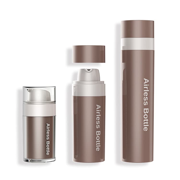 Customized 50ml Double-Layer Vacuum Cream Bottle Press Lotion Bottle Packaging Material Plastic Transparent Cream Bottle Packaging