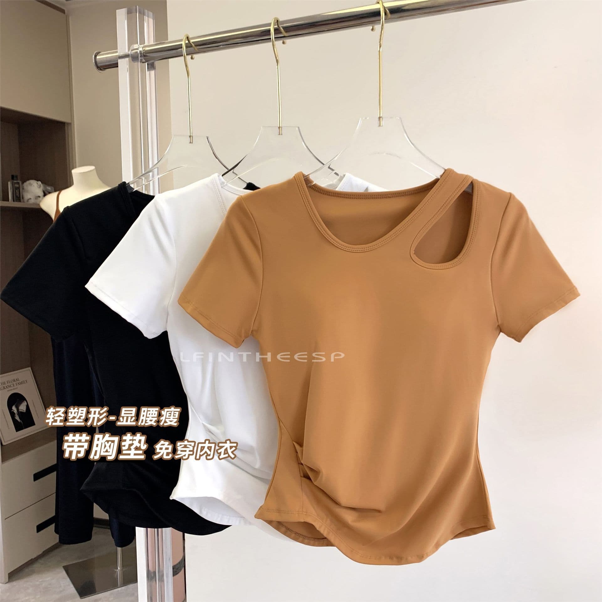 New Style One-Piece Yoga Top with Short Sleeves for Women, Slim Fit, Quick-Dry, Breathable Gym Shirt