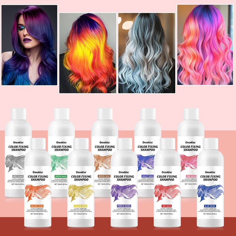 ONCEKISS Cross-border Hot-selling Color Shampoo Hair Dye Fast Coloring Hair Colorant 100ml Plant-based Ingredients