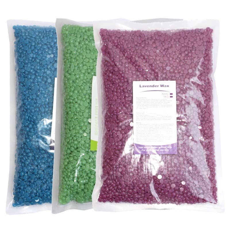 New product hot melt wax bean series 1kg solid hard wax paper-free wax therapy granulated honey beans 24 colors optional
