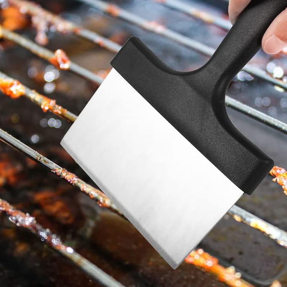 Stainless steel cleaning tools, BBQ grill cleaning brush, teppanyaki scouring pad, nylon cloth, skewers combo pack