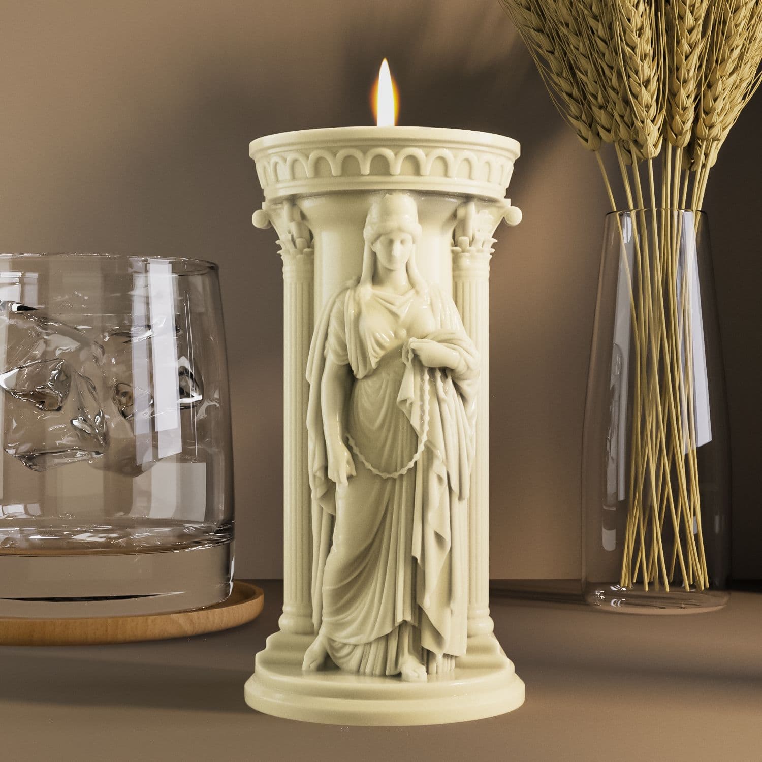 Zhongcheng Athena Goddess Scented Candle Silicone Mold DIY European Style Scented Candle Mould Cross-border Hot Sale