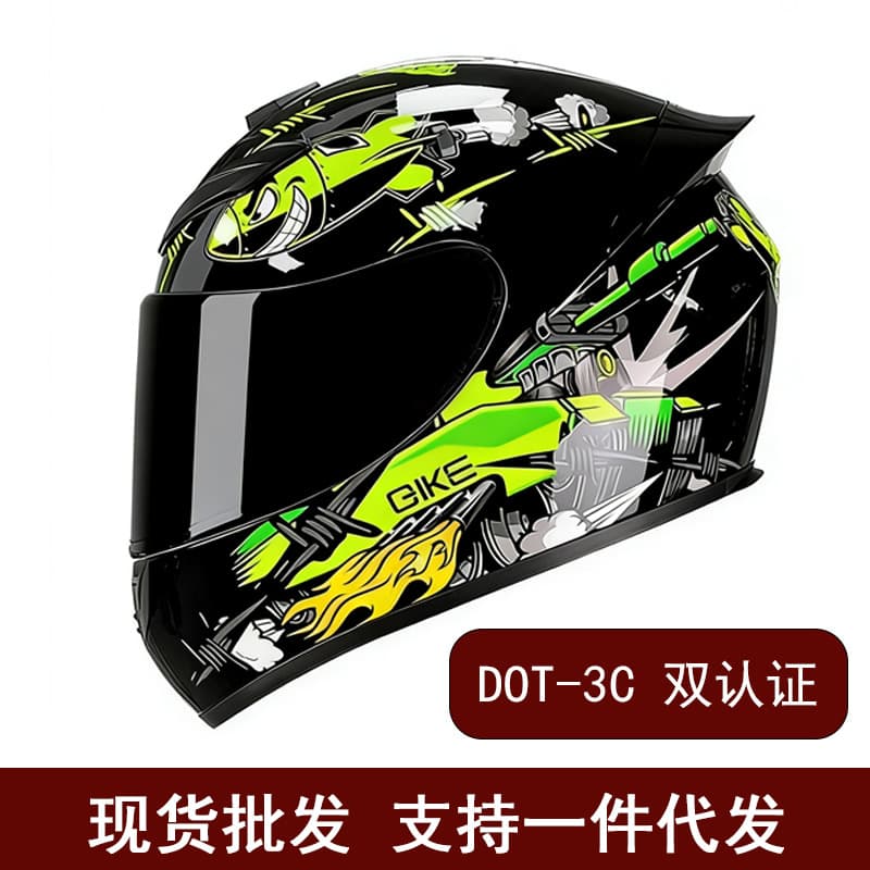 Cross-border Trade DOT Certified 3/4 Motorcycle Full Face Helmet Unisex Retro Motorcycle Summer Winter Helmet Karting Helmet