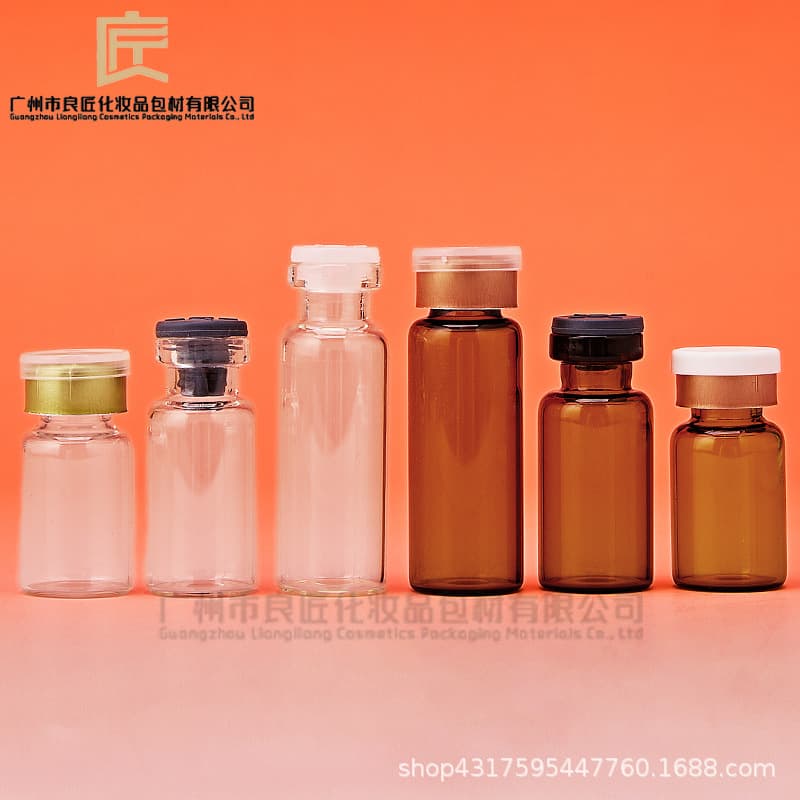 In-Stock 2ml-30ml Transparent Vials, 20ml Amber Ampoule, 5ml Freeze-dried Powder Bottle, Glass Refill Bottles