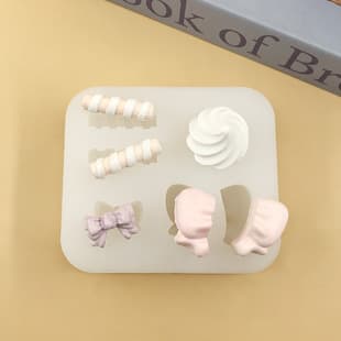 Bow Cream Silicone Mold Squishy Decoration Accessories DIY Fondant Chocolate Handmade High Temperature Resistant Mold