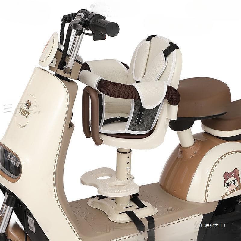 Electric vehicle child seat with front-mounted design, baby seat, electric scooter footrest, electric motorcycle child stool