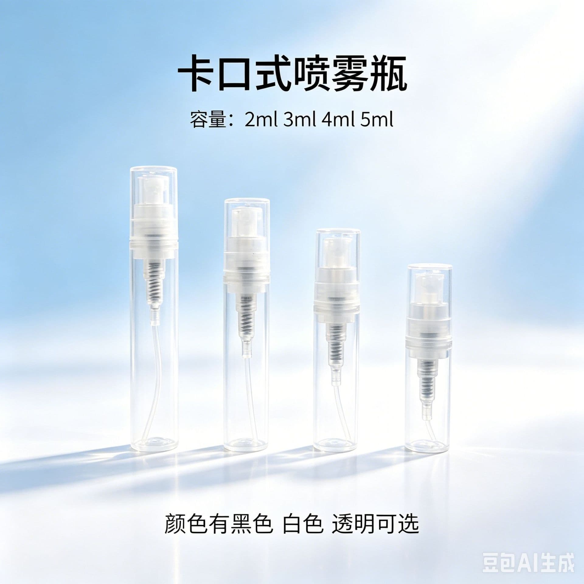 In Stock 2ML 3ML 4ML 5ML Crimp Neck Perfume Pen Perfume Sample Bottle Plastic Spray Bottle Refillable Bottle Tester
