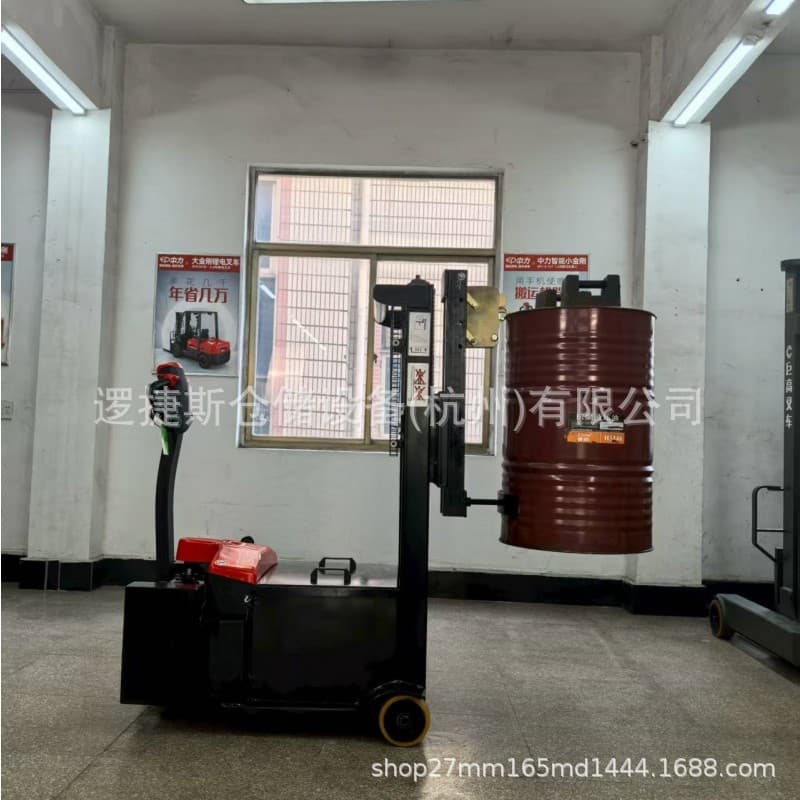 Electric Walkie Legless Drum Truck Balanced Battery Lifting Unloading Drum Dumping Cart