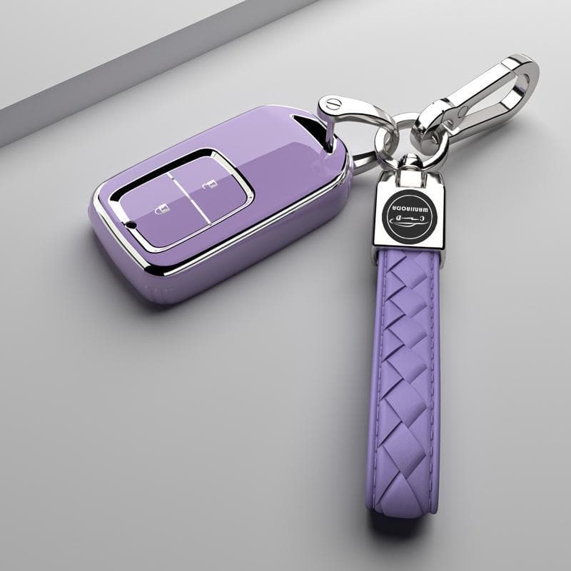 Suitable for Honda Fit Key Cover, Straight Type, Special Two-Button Female Shell with Small Buckle Strap, 23 Models, Complete Collection of Car Interior Decoration Accessories