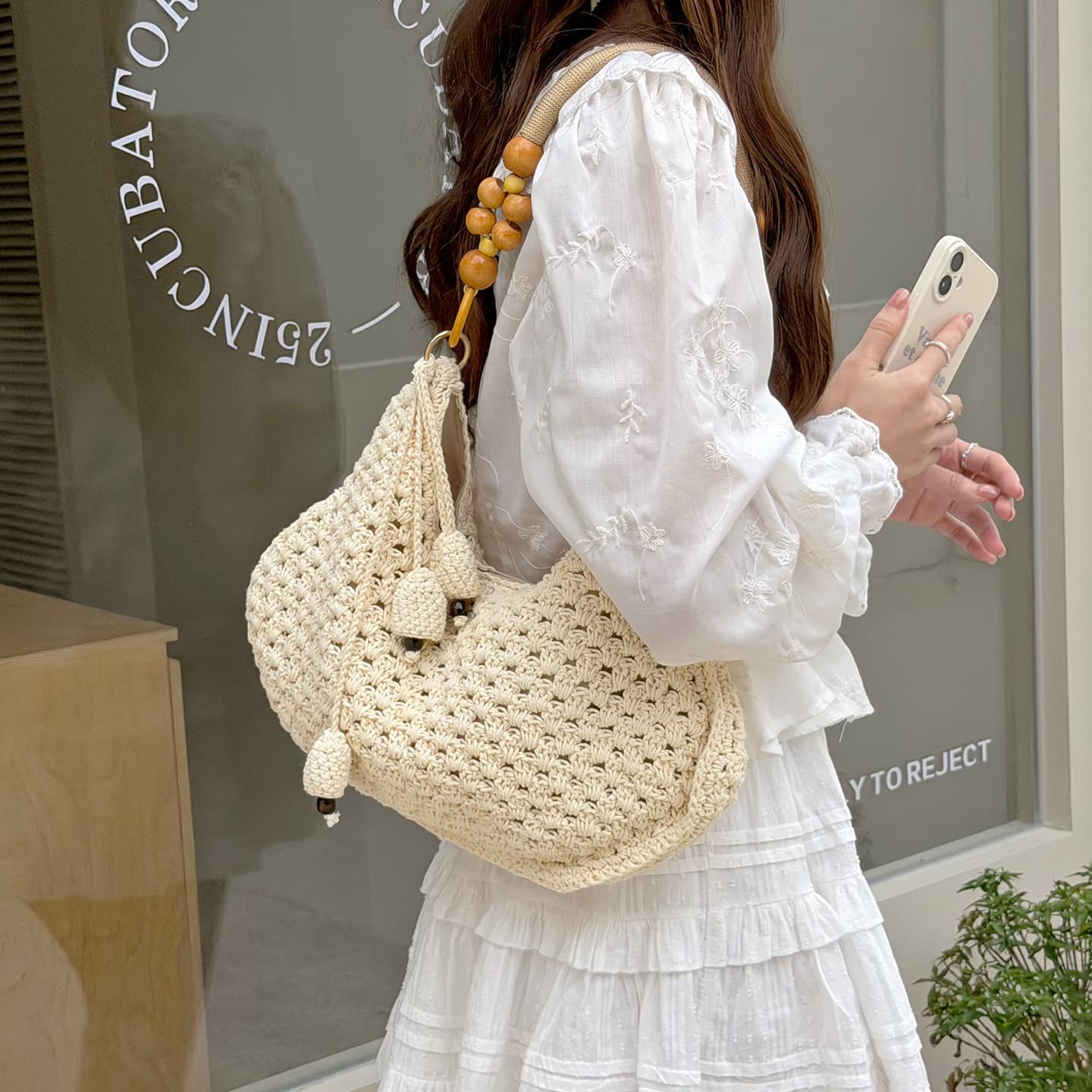 New Large Capacity Woven Straw Tote Bag Women's Underarm Bag Vacation Style Beach Bag Niche Bag