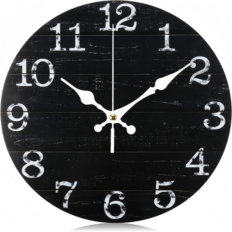 Amazon Wood Grain Wall Clock Living Room Home Gray White Minimalist Digital Clock Wall Hanging Stock Source Wholesale