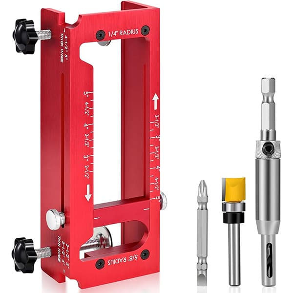 Aluminum alloy door hinges, door hinge installation kits, door hinge hole locators