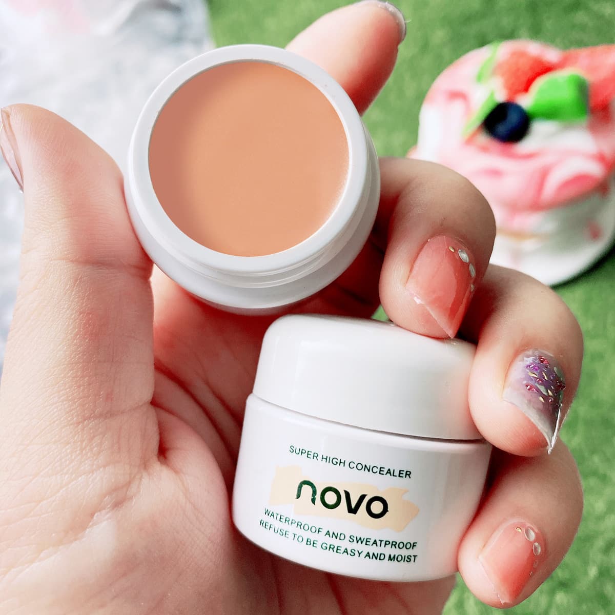 Novo Full Coverage Concealer Strong Coverage Spot Removal Facial Acne Marks Dark Circles Foundation Cream