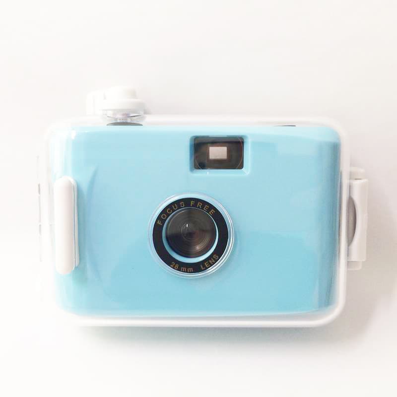 Light Blue White Shell Ins Point-and-Shoot Film Camera Retro Film Internet-Famous Gift Beginner Student Portable Camera