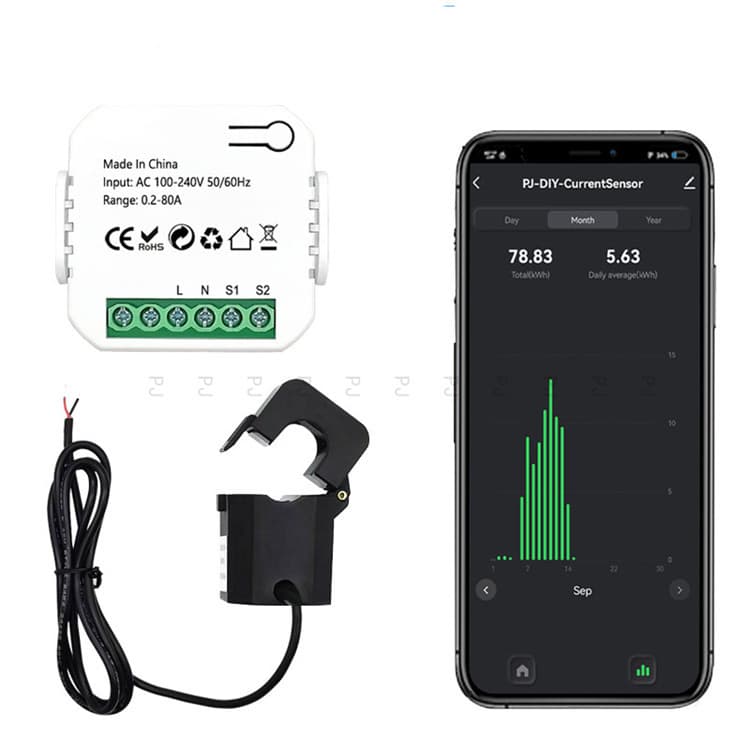 Tuya Smart Electricity Meter WiFi with Current Transformer CT Cross-border Hot Seller