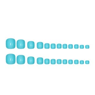 Cross-Border French Solid Color Toe Nail Tips, Customizable Elegant Whitening Toe Press-On Nails, Simple Personality Ins Nail Tips