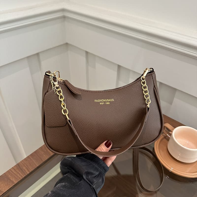 Women's 2025 New Style Shoulder Handbag Trendy Fashionable Underarm Bag Textured Unique Office Crescent Bag for Women