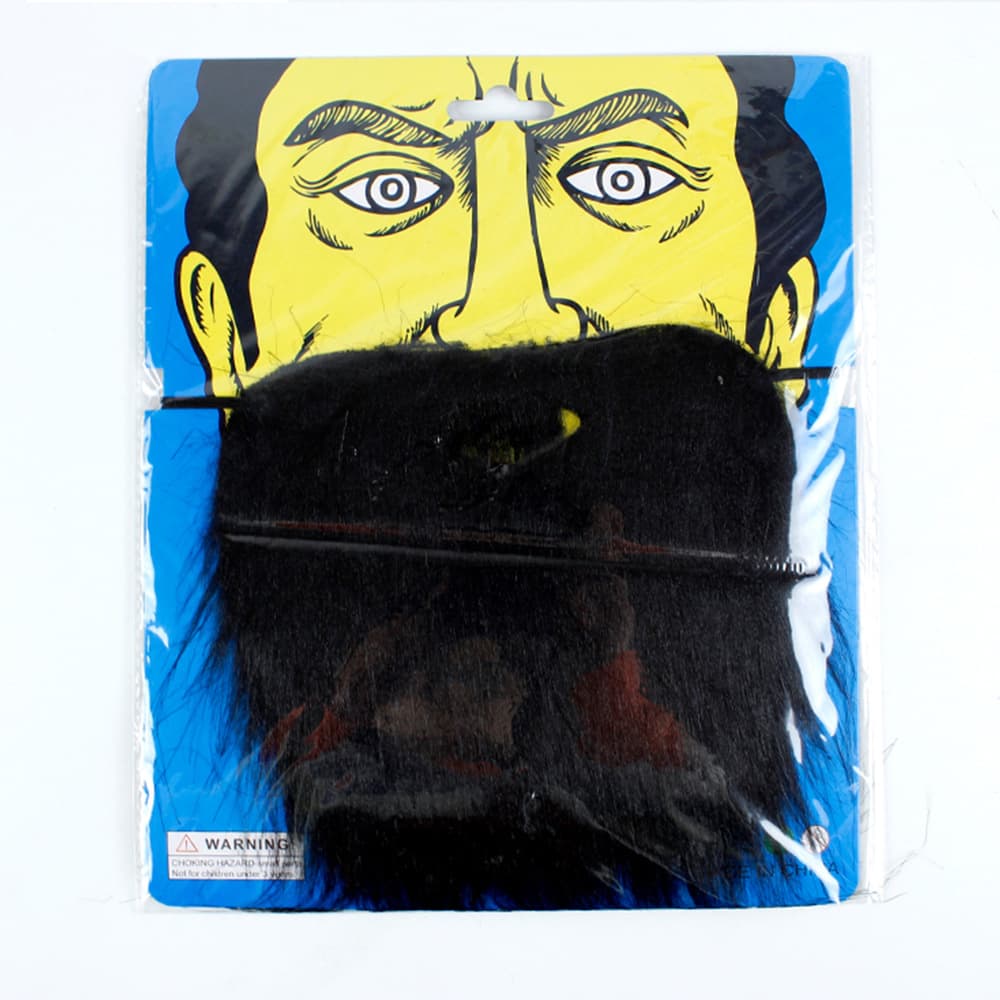 Halloween Fake Beard Prop Party Supplies Costume Big Beard Realistic Fake Mustache Black Full Beard and Mustache