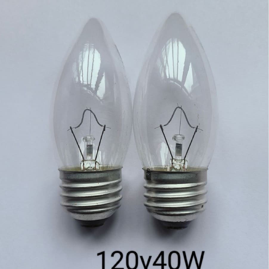 C35 Pointed Decorative Bulb, E26 Incandescent, 120V 25W 40W
