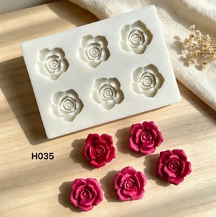 Rose Leaf Fondant Cake Chocolate Polymer Clay Plaster Birthday Cake Decoration Mold