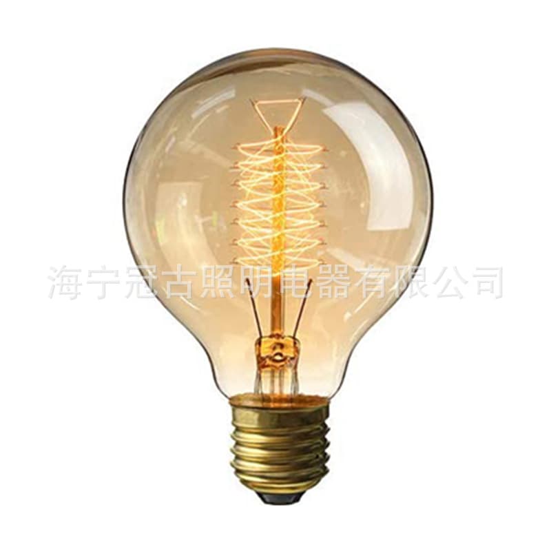 Cross-border exclusive supply of G80 Edison bulbs, 40W spiral retro tungsten filament bulbs, decorative antique lamps, 220V