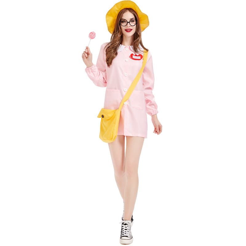Japanese Kindergarten Teacher Halloween Cosplay Costume Multi-Size Adult Two-Color Long Sleeve Export