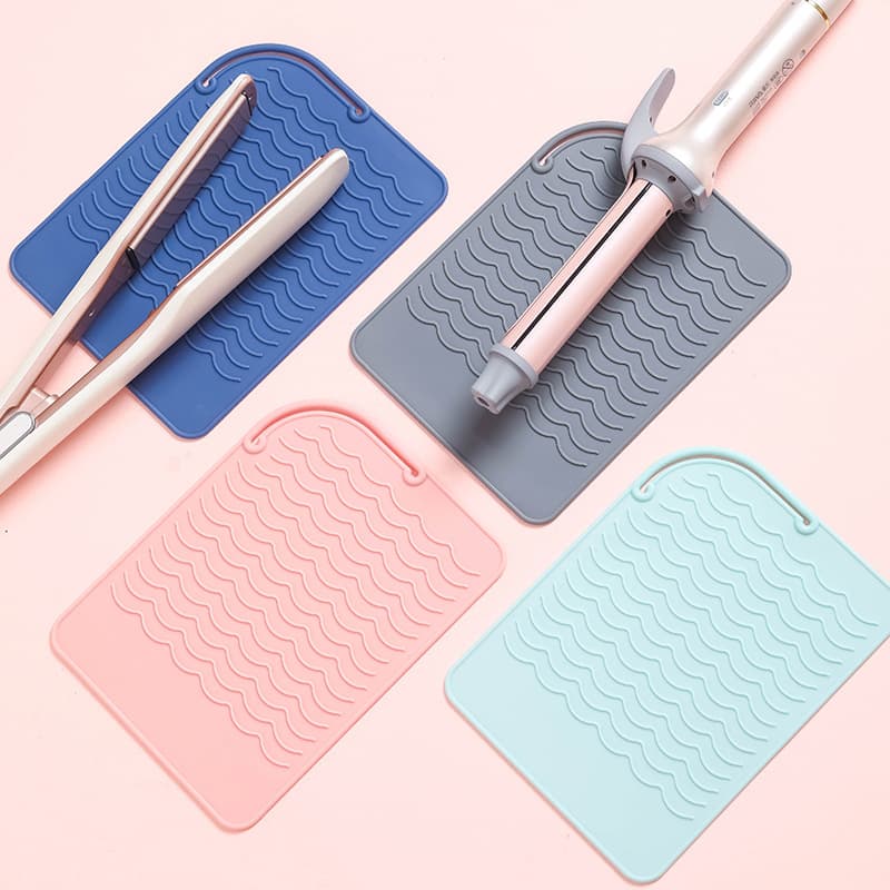 Portable Hair Curler Silicone Storage Heat Insulation Pad Large Roll Hair Straightener Silicone Mat Beauty Care Tool