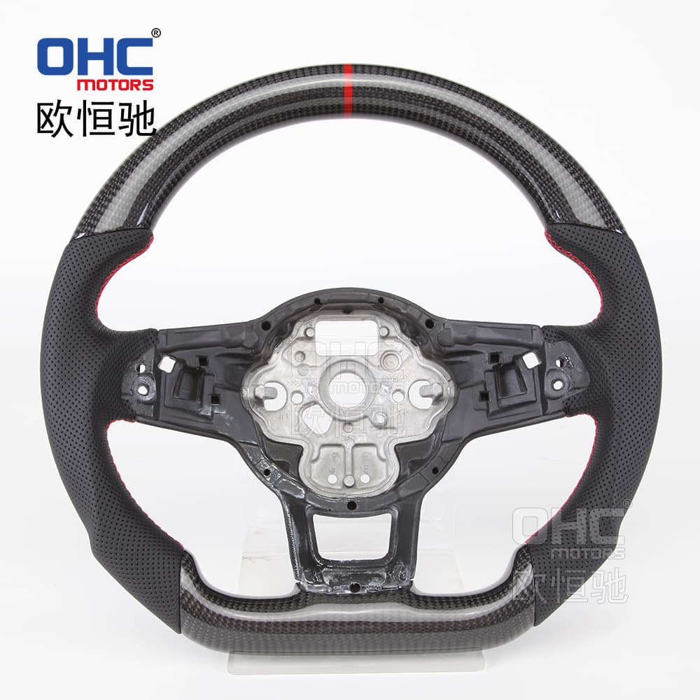 Carbon Fiber Sport Steering Wheel for 2015-2019 Golf 7 MK7 Volkswagen GTI Upgrade Modification