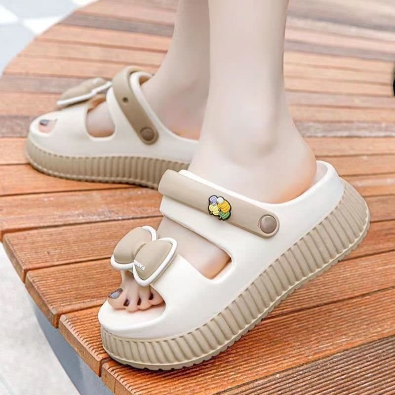 Thick-Soled Sandals That Make You Look Slimmer and Taller, Women's Summer Fashionable and Stylish Sandals for Going Out, Non-Slip, Super Soft, High-Heeled Beach Shoes