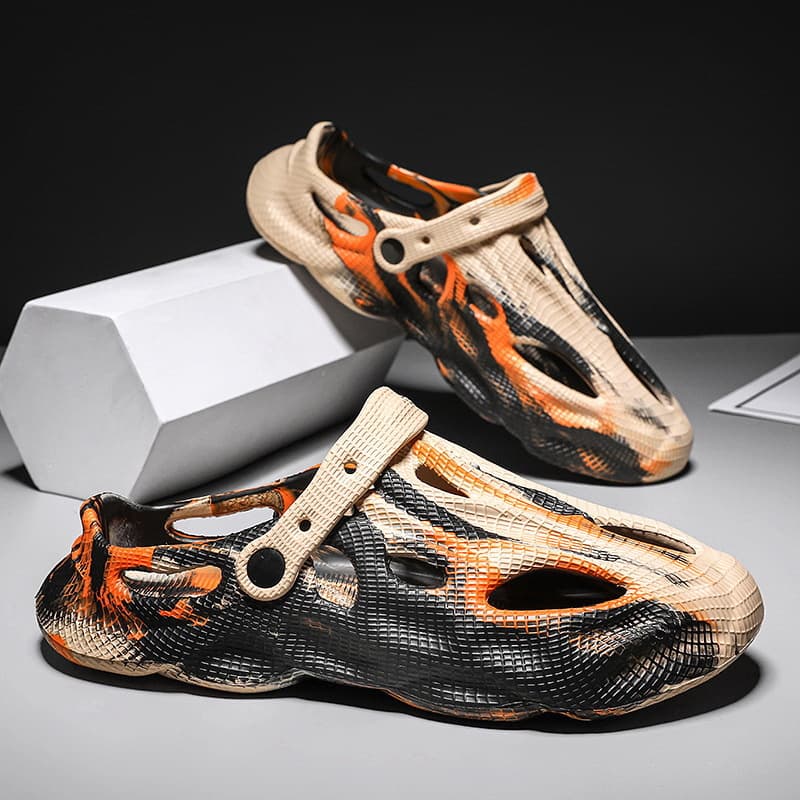 Cross-Border Foreign Trade Crocs Camouflage Sandals Men's Summer Outdoor Sports Couple Crocs Toe-Covered Sandals Men