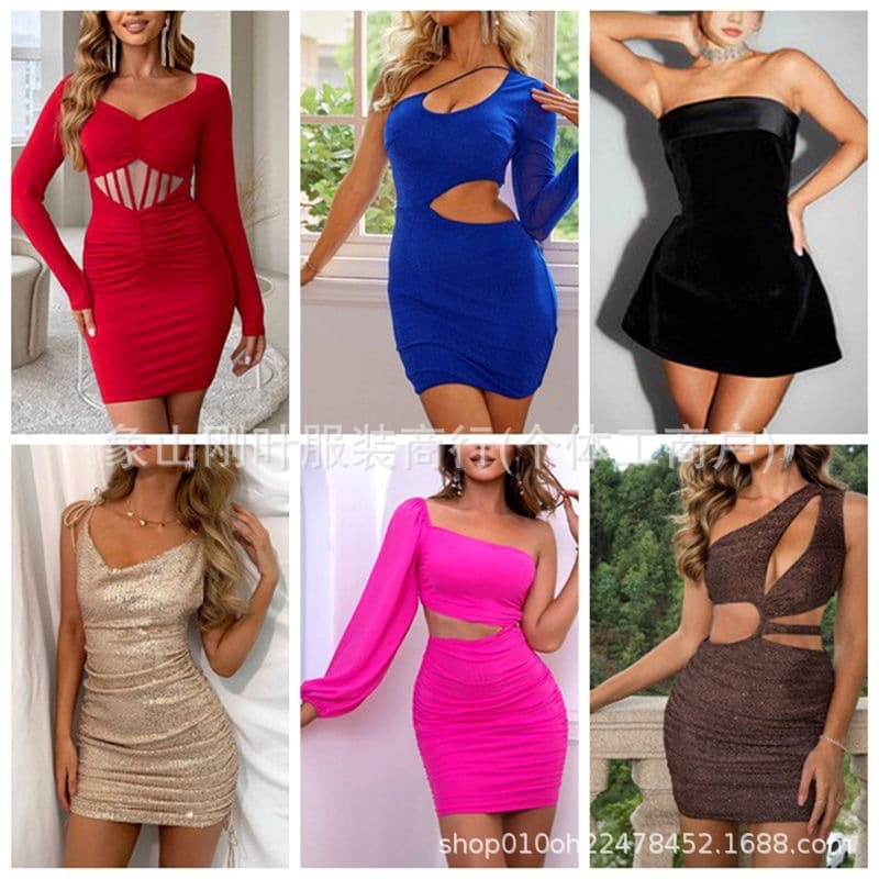 Amazon Independent Site Europe and America Cross-border Women's Clothing SHEIN Mixed Styles Sexy Hot Girl Dress
