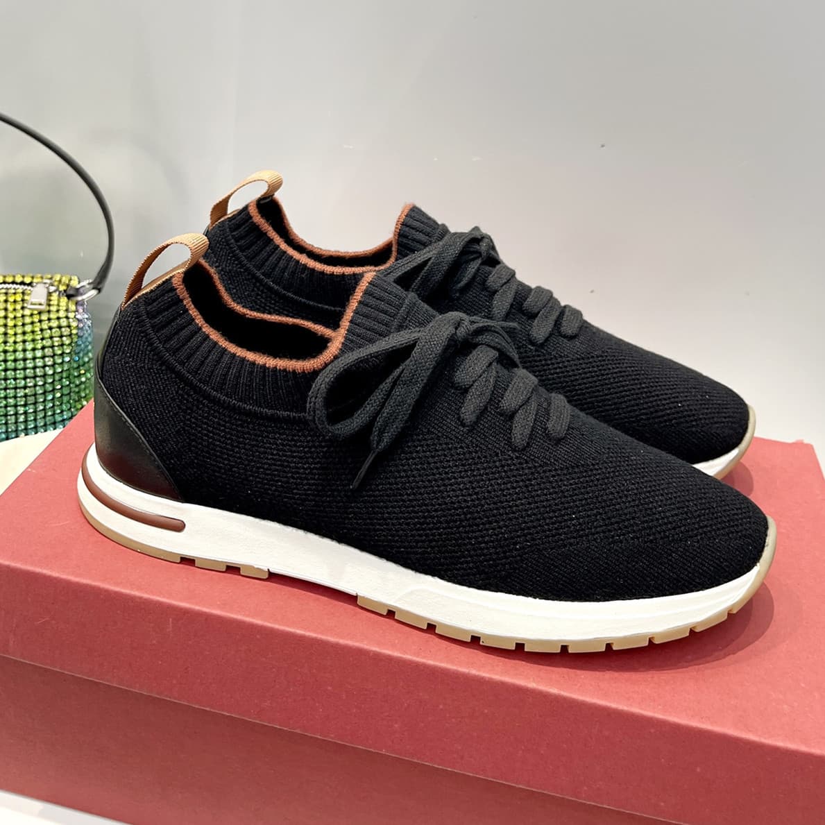 LP Men's Spring/Summer Knitted Breathable Casual Sneakers Low-Top Unisex Couple Shoes