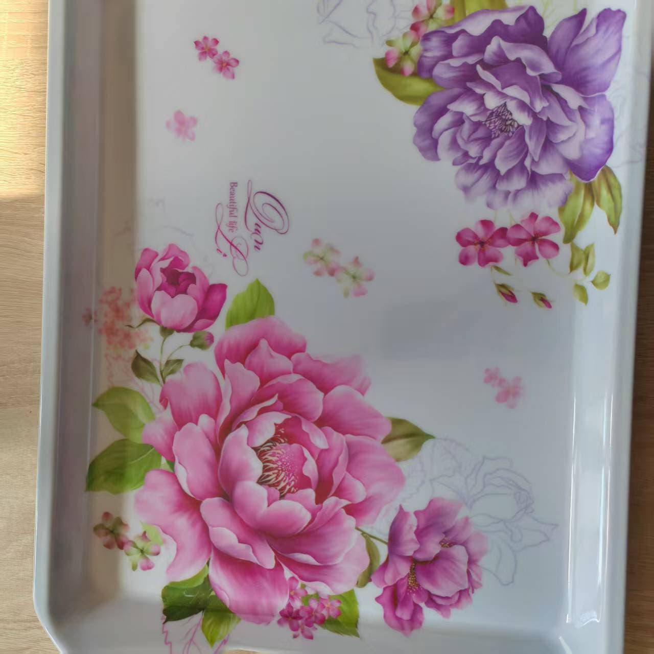 Yasheng melamine tableware 14/16/18 inch square tray foreign trade export Melamine tableware
