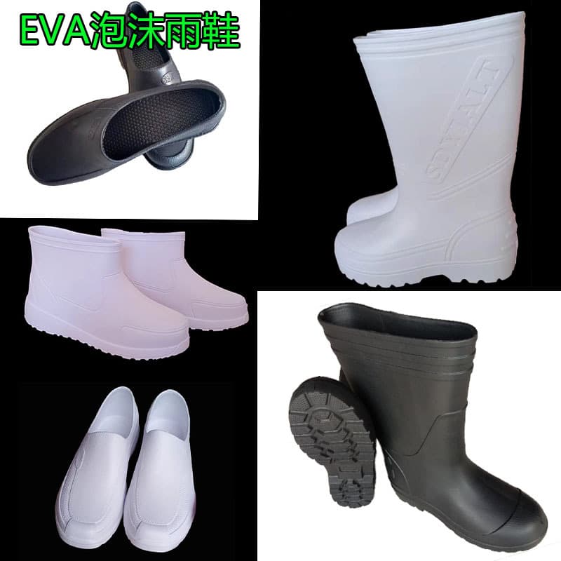 EVA Foam Rain Shoes Rain Boots Unisex High-Top Mid-Low-Top Water Shoes Black Lightweight Non-Slip Oil-Resistant EVA White Food Boots